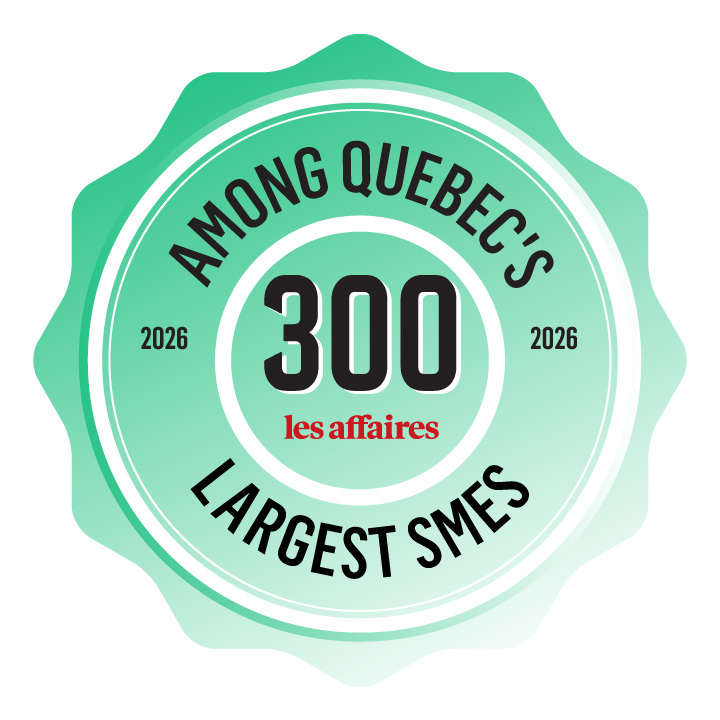 Among Quebec's 300 Largest SMEs 2026, Les  
  Affaires seal
